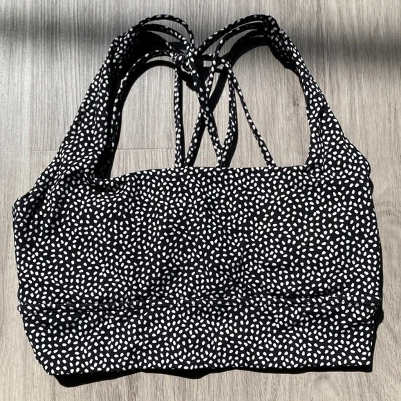 BuffBunny Revolution Sports Bra Onyx Black Bossy Print Medium - Picture 2 of 12